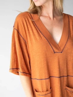 Natural Life Charlie V-Neck Dress - Burnt Orange 9 Natural Life Charlie V-Neck Dress - Burnt Orange -Natural Life Shop 484A1731 20copy