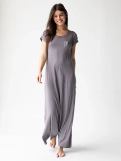 Natural Life Logan Maxi Dress - Charcoal