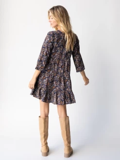 Natural Life Heidi Mini Dress - Navy Paisley -Natural Life Shop 484A2546 20copy