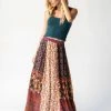 Natural Life Valentina Maxi Skirt - Brown Floral Mix
