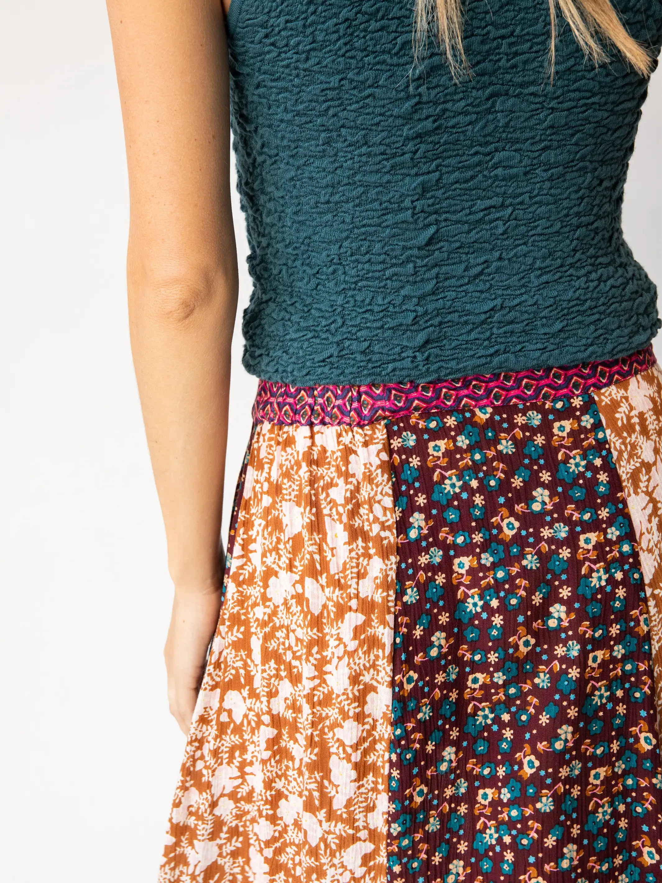 Natural Life Valentina Maxi Skirt - Brown Floral Mix 4 Natural Life Valentina Maxi Skirt - Brown Floral Mix - Image 2