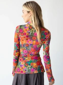 Natural Life Carina Mesh Top - Bright Red Pink -Natural Life Shop 484A3318 20copy