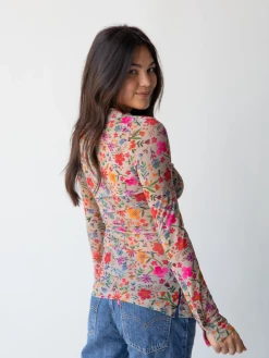 Natural Life Carina Mesh Top - Grey Bright Floral 9 Natural Life Carina Mesh Top - Grey Bright Floral -Natural Life Shop 484A3420 20copy