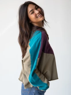 Natural Life Jess Color Block Pullover - Purple -Natural Life Shop 484A3569 20copy