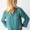 Natural Life Lola Tie Button Down - Teal -Natural Life Shop 484A4123 20copy