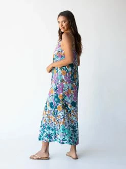 Natural Life Gracie V-Neck Slip Dress - Purple Floral -Natural Life Shop 484A4352
