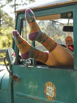 Natural Life Boxed Boho Sock, Set Of 3 - Plum Floral -Natural Life Shop 484A4403 20copy