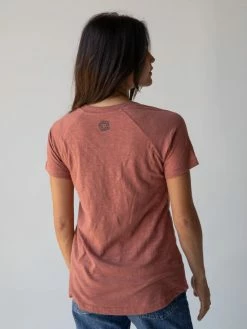 Natural Life Boho Tee Shirt - Rust Folk Flower -Natural Life Shop 484A4545 20copy