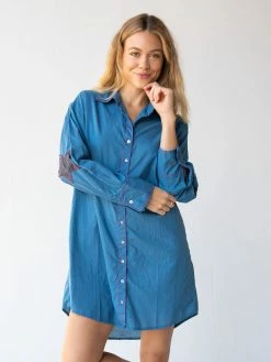 Natural Life Lesli Shirt Dress - Dark Turquoise -Natural Life Shop 484A4572 20copy