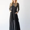 Natural Life Carrington Wide-Leg Jumpsuit - Black