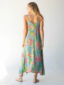 Natural Life Katrina Midi Slip Dress - Light Blue Neon Floral 8 Natural Life Katrina Midi Slip Dress - Light Blue Neon Floral -Natural Life Shop 484A5000 20copy