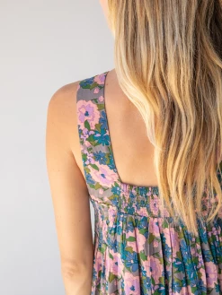 Natural Life Claudia Smocked Maxi Dress - Pink Blue Floral -Natural Life Shop 484A5522 20copy