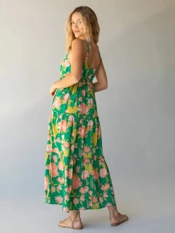 Natural Life Ella Maxi Dress - Green Coral Floral 11 Natural Life Ella Maxi Dress - Green Coral Floral -Natural Life Shop 484A5532 20copy