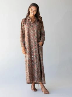 Natural Life Drew Cotton Shirt Dress - Rusty Floral -Natural Life Shop 484A5743
