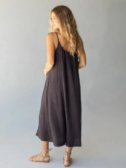 Natural Life Cosette Embroidered Maxi Dress - Charcoal -Natural Life Shop 484A5807 20copy