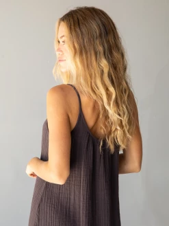 Natural Life Cosette Embroidered Maxi Dress - Charcoal -Natural Life Shop 484A5810 20copy