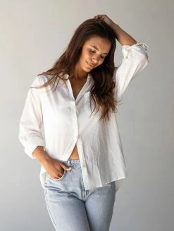 Natural Life Lived In Button Down Shirt - Off White