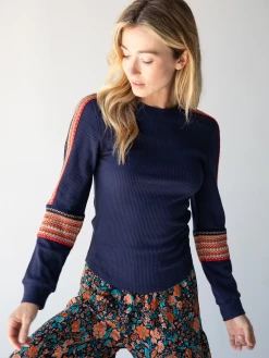 Natural Life London Trim Top - Navy -Natural Life Shop 484A6551 20copy