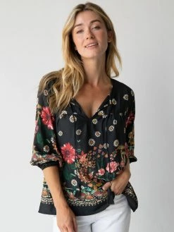 Natural Life Maribel Top - Black Floral Mushroom 9 Natural Life Maribel Top - Black Floral Mushroom -Natural Life Shop 484A6802 20copy