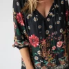 Natural Life Maribel Top - Black Floral Mushroom -Natural Life Shop 484A6805 20copy