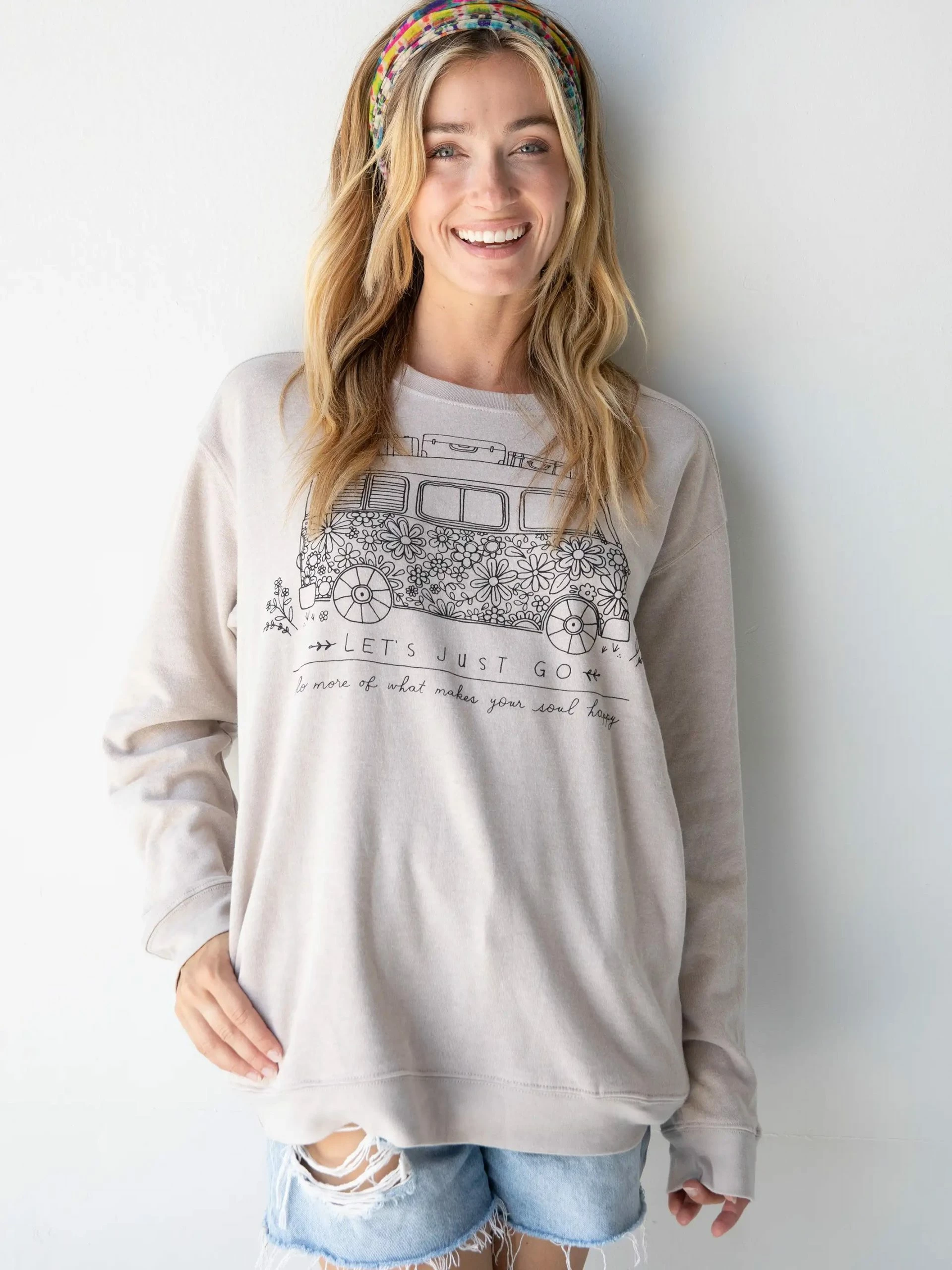 Natural Life Comfy Pocket Sweatshirt - Let's Just Go 4 Natural Life Comfy Pocket Sweatshirt - Let's Just Go - Image 2