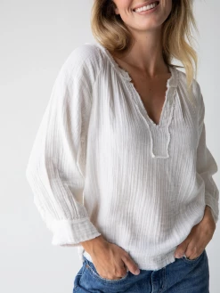 Natural Life Robyn Gauze Top - White