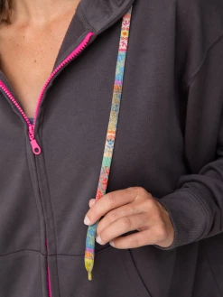 Natural Life Applique Zip-Up Hoodie - Charcoal Peace -Natural Life Shop 484A7060 20copy