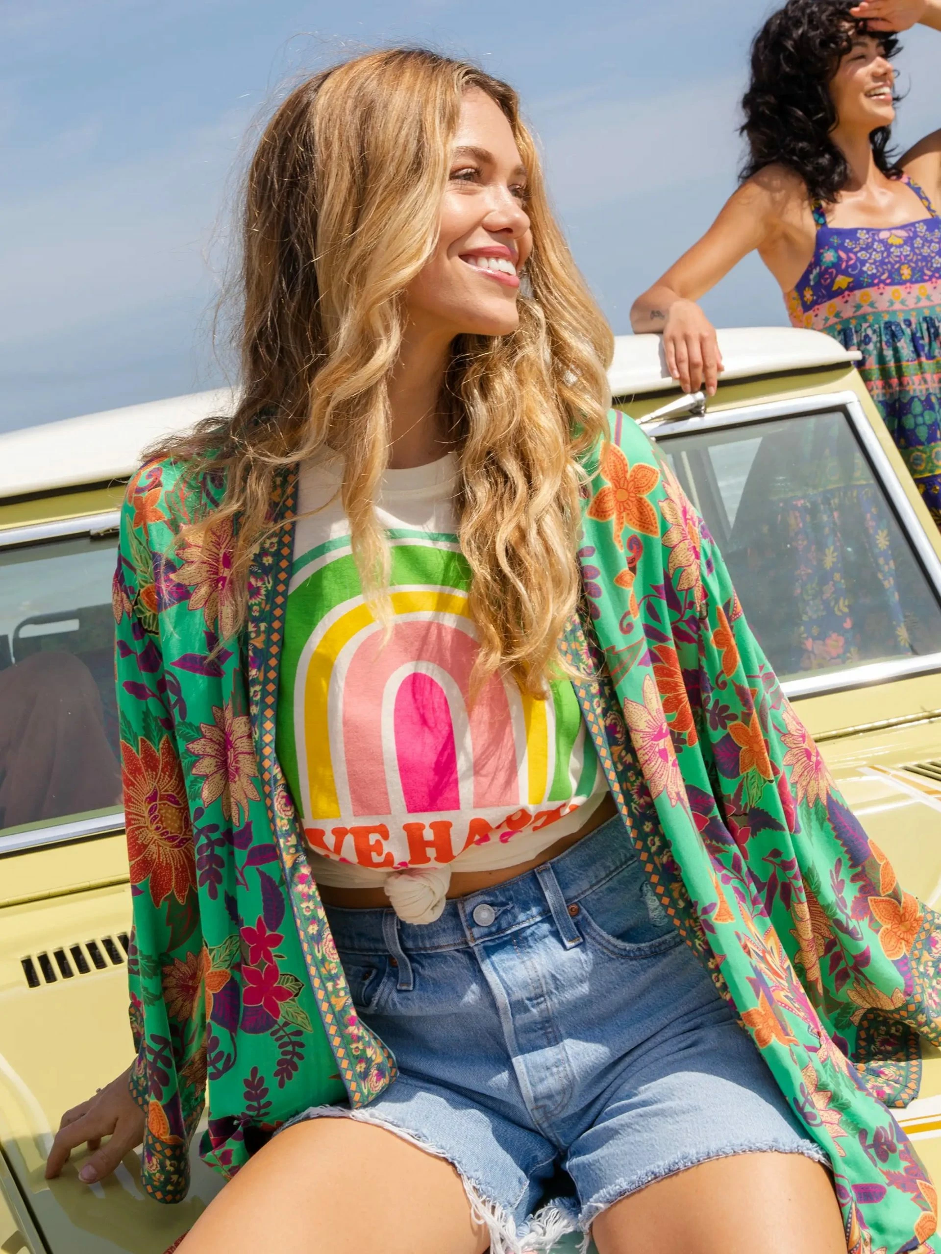 Natural Life Boyfriend Tee Shirt - Live Happy Rainbow 3 Natural Life Boyfriend Tee Shirt - Live Happy Rainbow