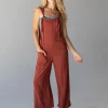 Natural Life Carly Wide-Leg Jumpsuit - Rust