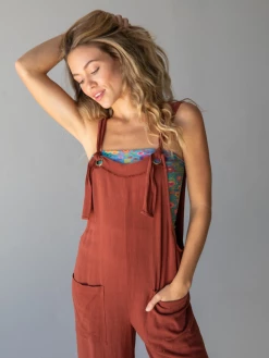Natural Life Carly Wide-Leg Jumpsuit - Rust -Natural Life Shop 484A7171