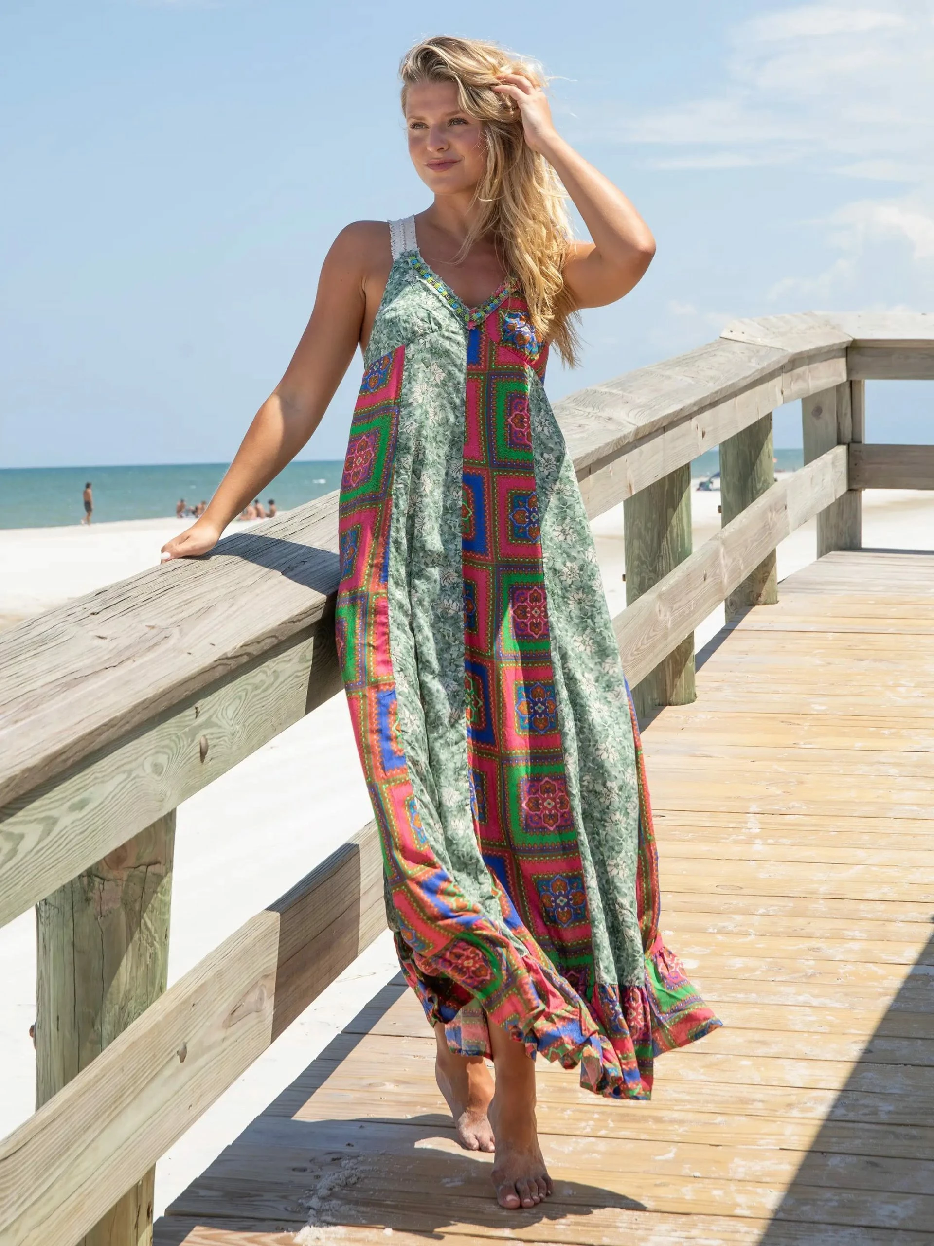 Natural Life Amina Lace Maxi Dress - Sage Pink 7 Natural Life Amina Lace Maxi Dress - Sage Pink - Image 5
