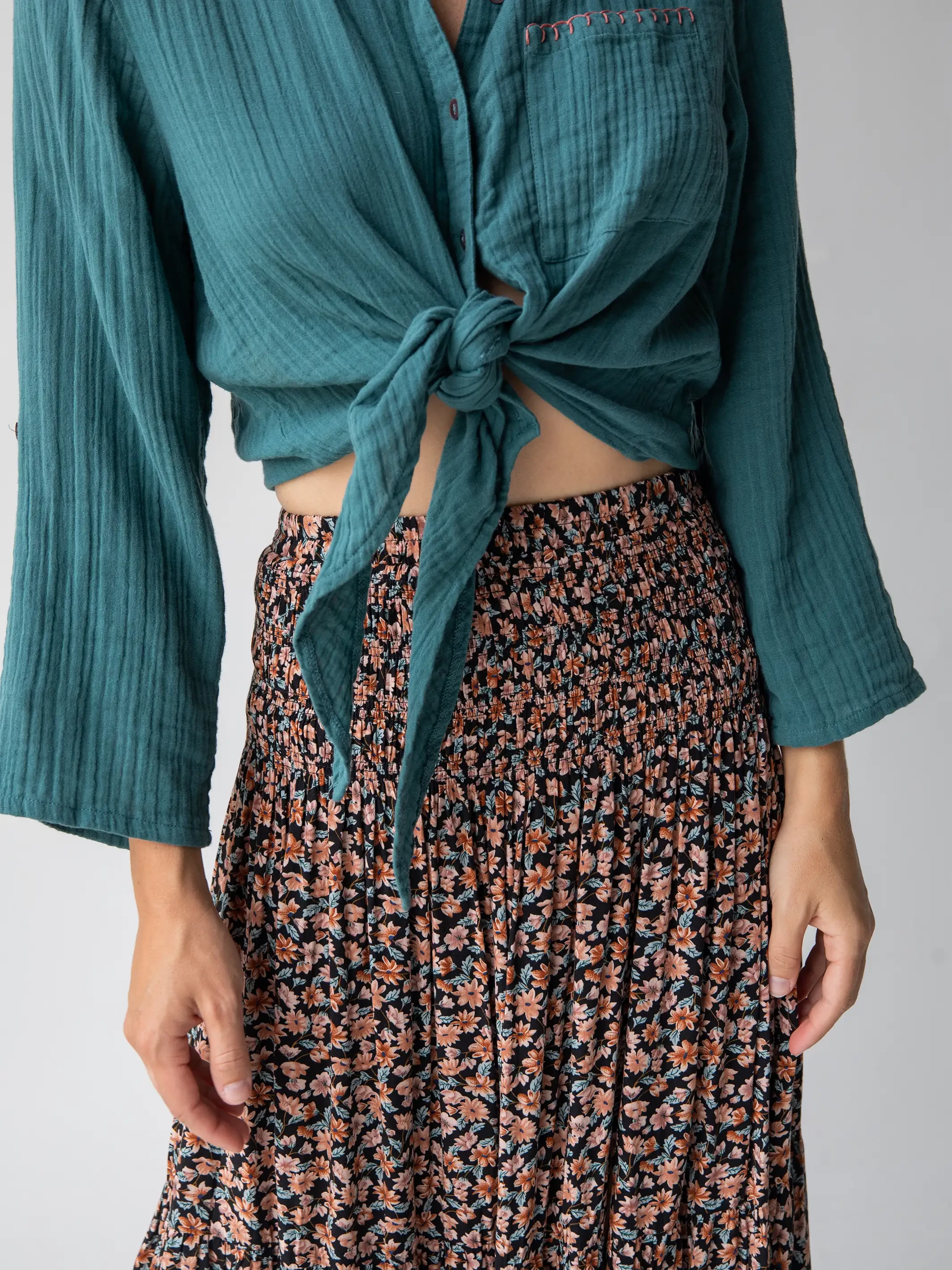 Natural Life Angelina Midi Skirt - Autumn Blossom 4 Natural Life Angelina Midi Skirt - Autumn Blossom - Image 2