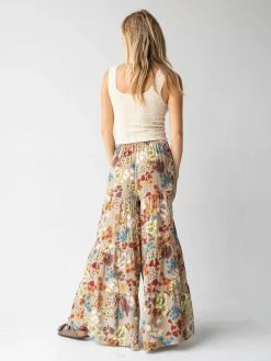 Natural Life Patti Palazzo Pant - Tan Cream Floral -Natural Life Shop 484A8132 20copy