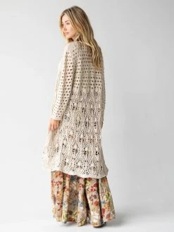Natural Life Abigail Crochet Duster - Cream