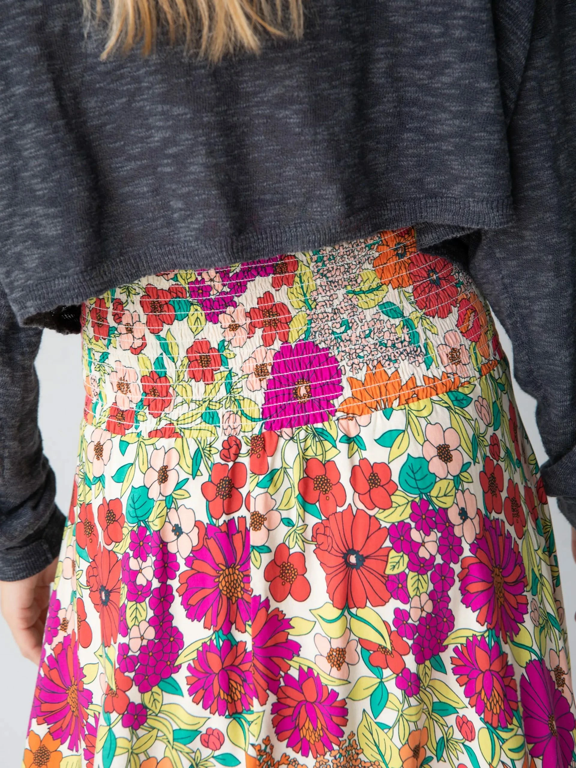 Natural Life Favorite Convertible Skirt - Fuschia Floral 8 Natural Life Favorite Convertible Skirt - Fuschia Floral - Image 6