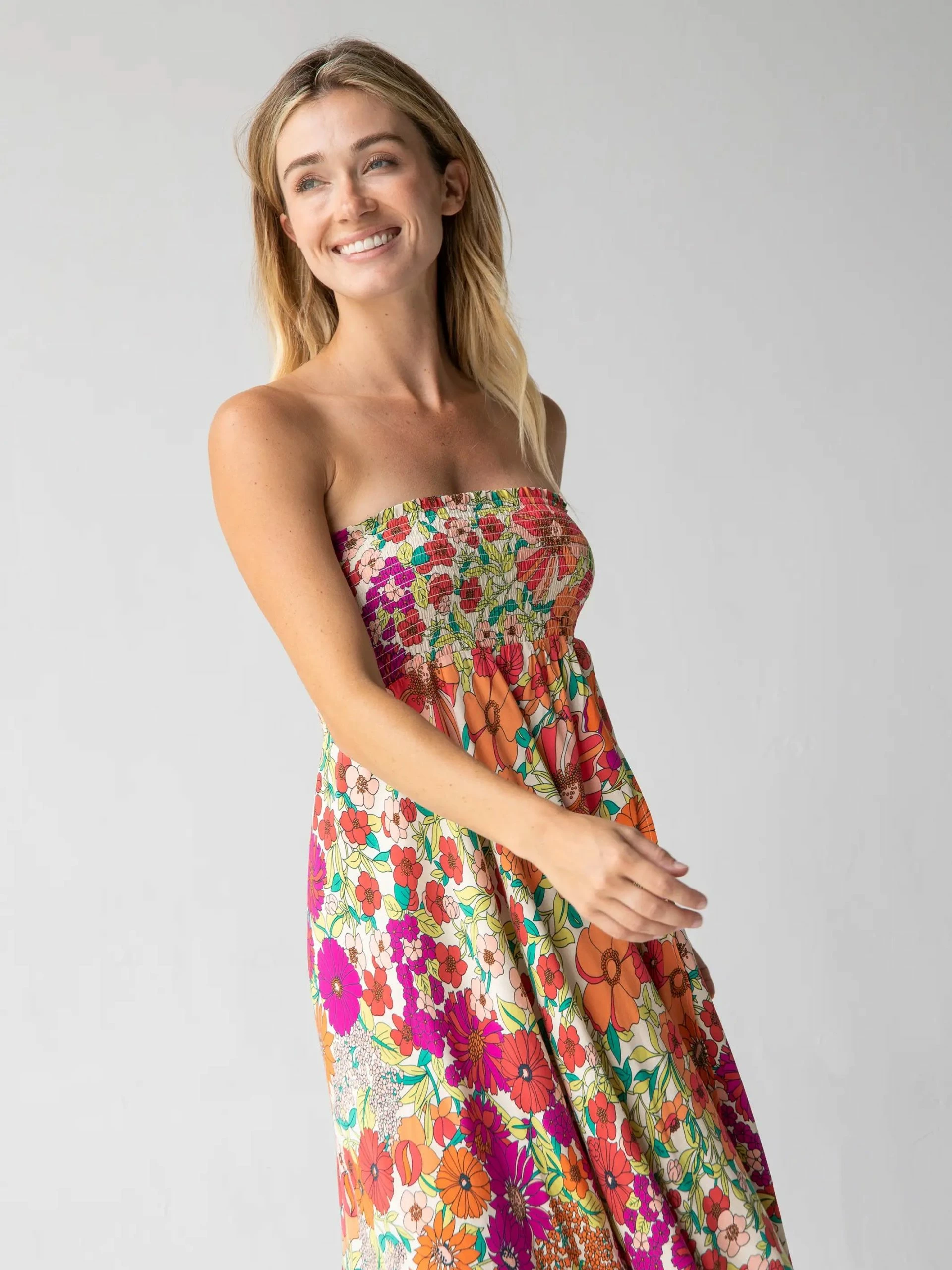 Natural Life Favorite Convertible Skirt - Fuschia Floral 5 Natural Life Favorite Convertible Skirt - Fuschia Floral - Image 3