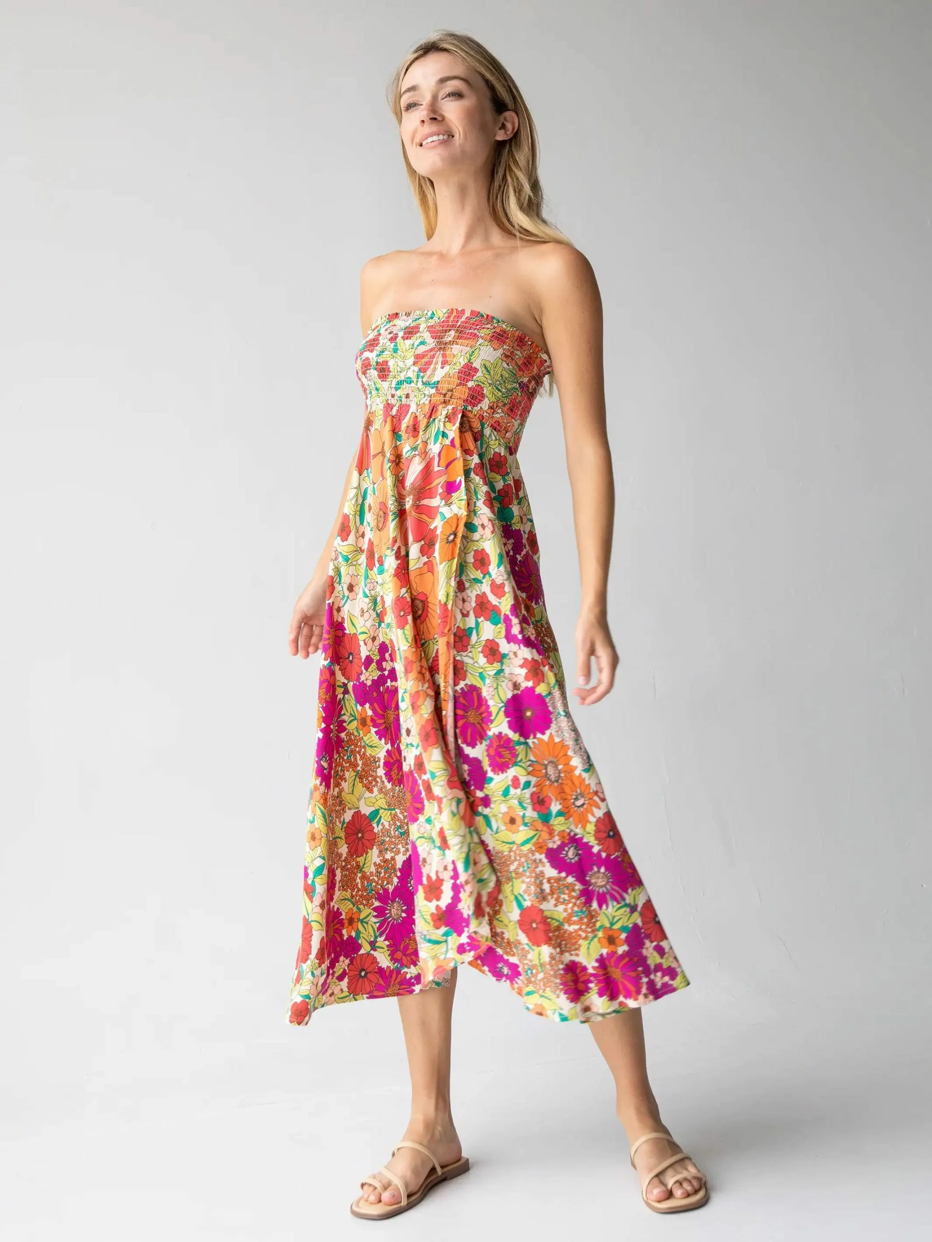 Natural Life Favorite Convertible Skirt - Fuschia Floral 4 Natural Life Favorite Convertible Skirt - Fuschia Floral - Image 2