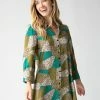 Natural Life Twiggy Mini Shirt Dress - Green Floral Patchwork -Natural Life Shop 484A8592 20copy