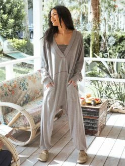 Natural Life Johnnie Cotton Jumpsuit - Charcoal -Natural Life Shop 484A8705 20copy