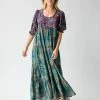 Natural Life Collette Tiered Maxi Dress - Navy Turquoise Floral -Natural Life Shop 484A8805