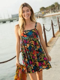 Natural Life Patti Dress - Black Neon Floral -Natural Life Shop 484A9243 20copy