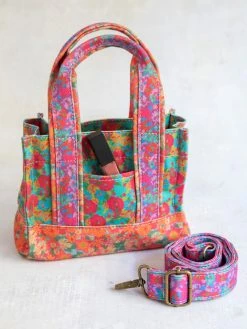 Natural Life Mini Crossbody Tote - Turquoise Pink -Natural Life Shop BAG000046 1