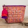 Natural Life Canvas Zip Pouch - Strong Women -Natural Life Shop BAG000049 1