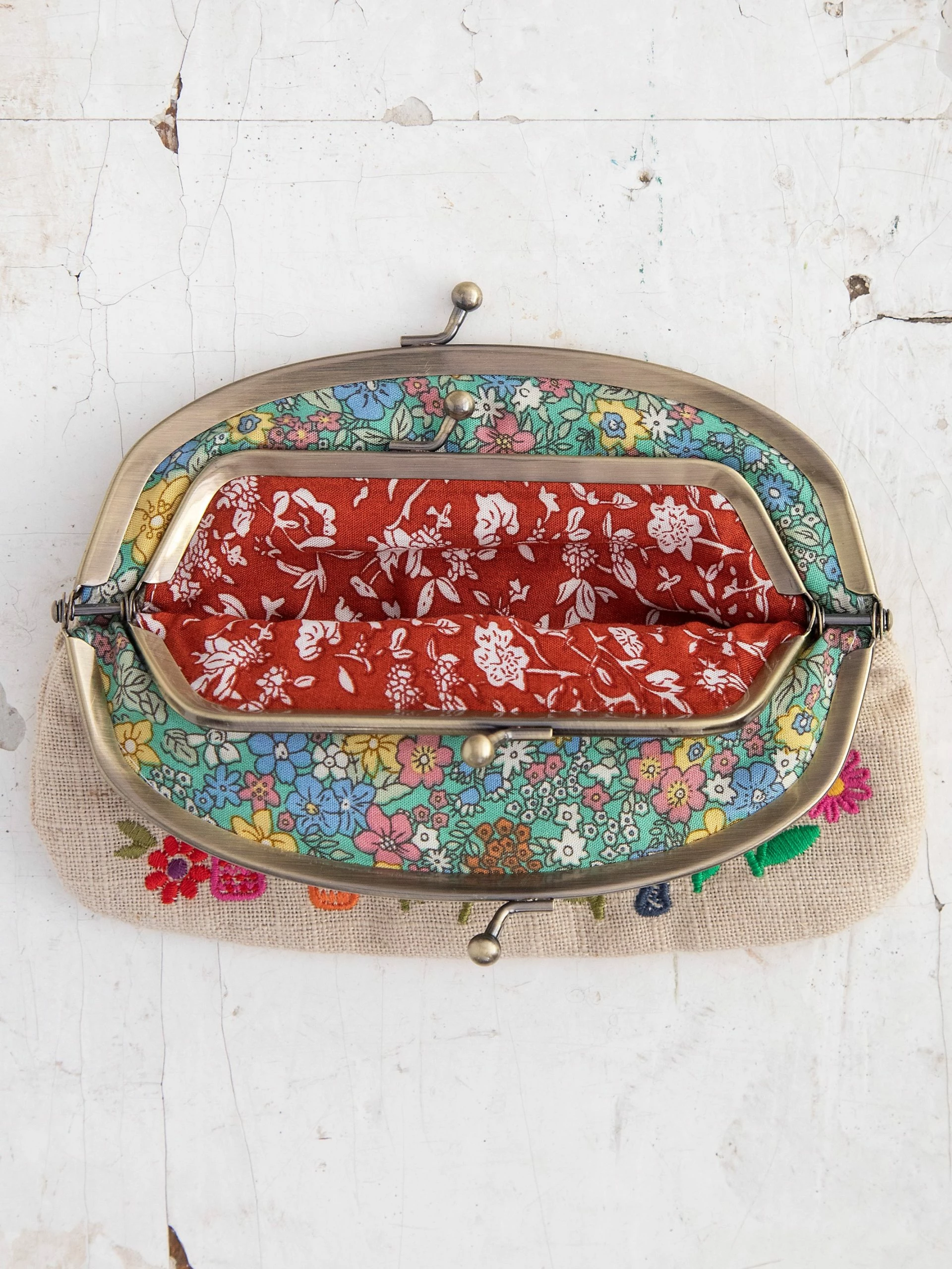 Natural Life Embroidered Coin Purse - Cream Mushroom 5 Natural Life Embroidered Coin Purse - Cream Mushroom - Image 3