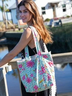 Natural Life Everyday Canvas Tote Bag - Neon Daisies