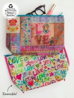 Natural Life Recycled Zipper Pouch - Love