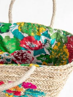 Natural Life Embroidered Straw Tote -Natural Life Shop BAG449 A4