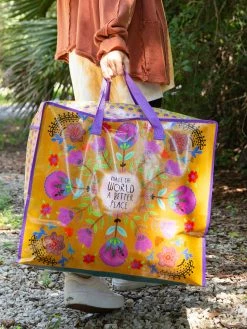 Natural Life Jumbo Tote Bag With Zipper - World Better