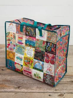 Natural Life Jumbo Tote Bag With Zipper - Chirps -Natural Life Shop BAG479 A1