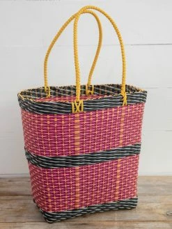 Natural Life Katya Woven Market Tote - Lemon Multicolor 8 Natural Life Katya Woven Market Tote - Lemon Multicolor -Natural Life Shop BAG485 2